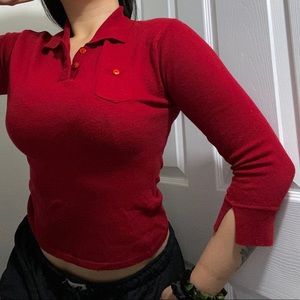red button sweater (s/m)